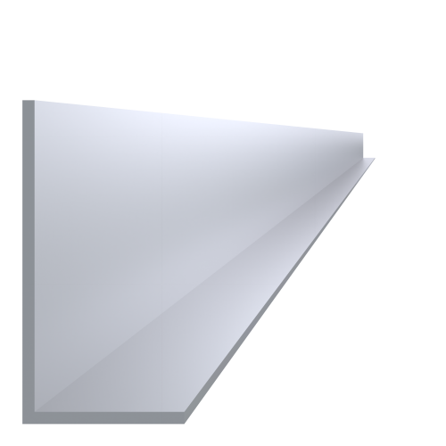 L profil 80x40x3mm,dĺžka 6000mm, materiál EN AW-6060 T66, prírodný hliník bez povrchovej úpravy, cena za kus